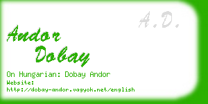 andor dobay business card